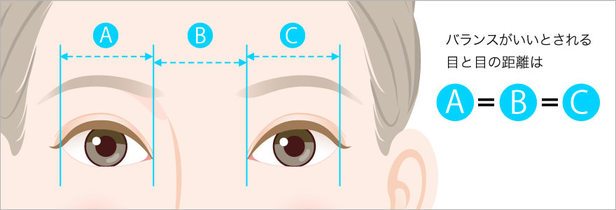 バランスのよい目と目の距離とは