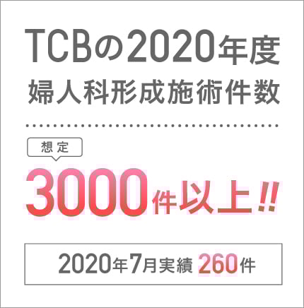 2020年度婦人科形成施術件数3000件以上