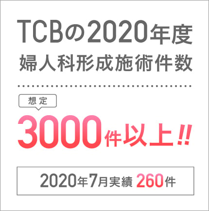 2020年度婦人科形成施術件数3000件以上