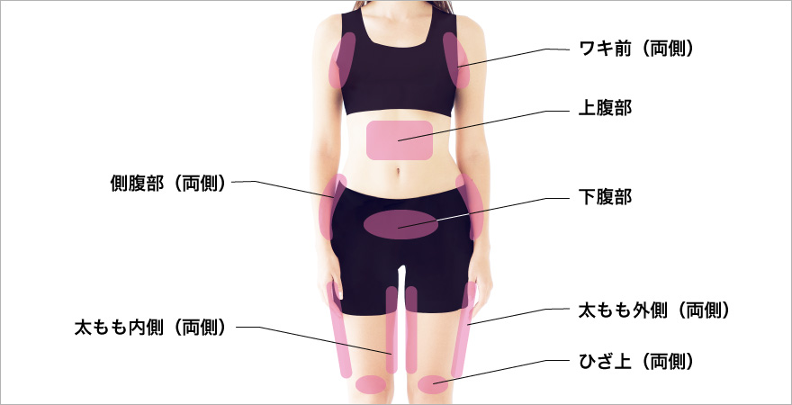 体前面治療部位