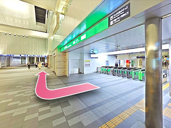 東京中央美容外科川崎院JR川崎駅北改札ルート01