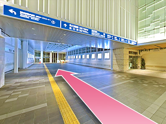 東京中央美容外科川崎院JR川崎駅北改札ルート02